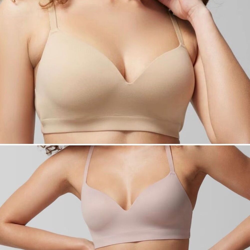 SOMA Set of 2 Warm Amber and Adobe Rose Enbliss Wireless Bras-38B